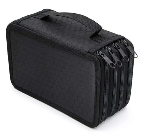 Estojo Escolar/Estojo Box/Estojo De Lápis De Quatro Camadas Com 72 Furos De Cor/Material (Preto)