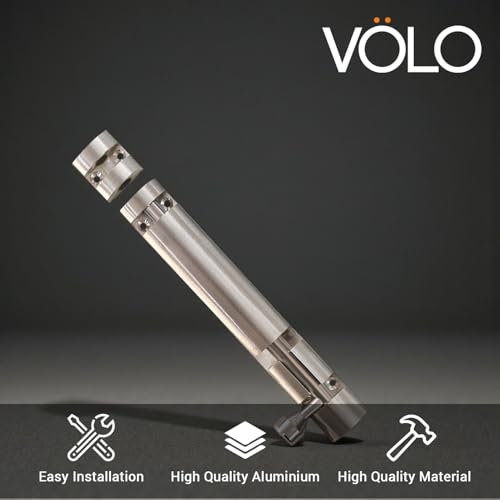 Image of VOLO 24 Pieces | 6 Inch Tower Bolt Stainless Steel Rod | Heavy Duty Door Latch Lock, Rust Resistant Safety Kundi Chitkini for Main Door Home Office (150mm /6 Inch, Silver)