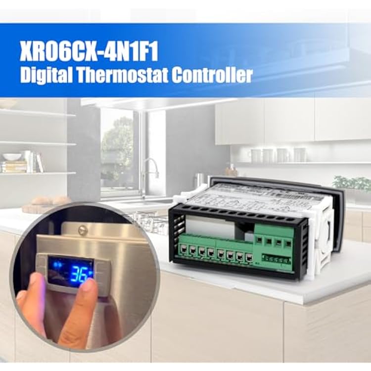 Fit for Dixell XR06CX-4N1F1 Temperature Controllers 120v/50-60hz Programmable Digital Thermostat Fit for Commercial Refrigerators/Freezer