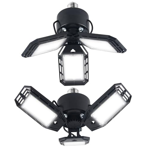Garage LED 3 panneau luminaire polyvalent E26 sous-sol atelier 2PCS
