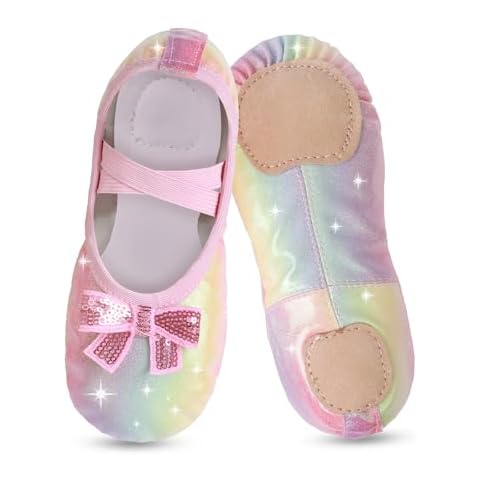Ballet Shoes for Girls with Glitter Bow Cover