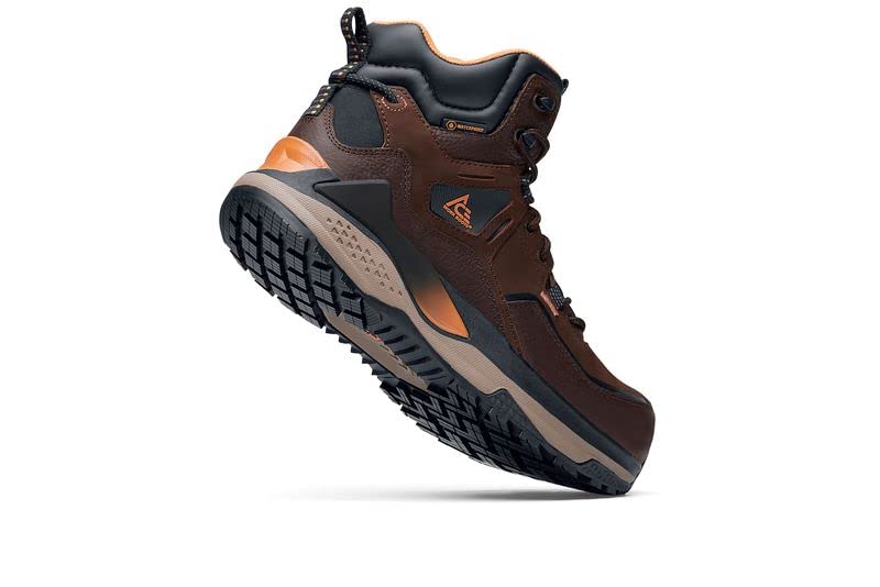 ACE Work Boots Arrow Hiker, Men's Nano Composite Toe (NCT) Work Boots, Slip Resistant, Waterproof, Brown, Size 10.52