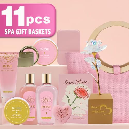 Image of Spa Luxetique New Rose 11pc Gifts for Women Spa Gift Sets