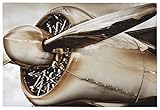 Signature Design by Ashley Jaquez Vintage Airplane Canvas Wall Art, 72 x 48, Brown