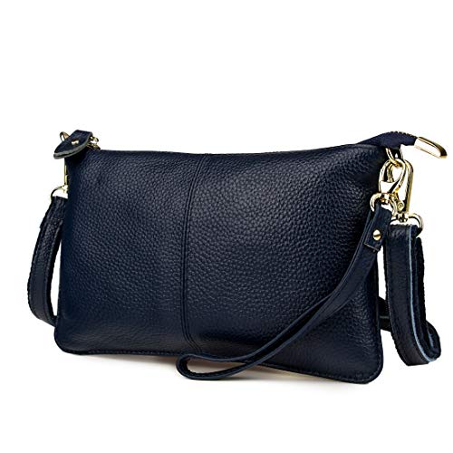 Artwell Damen-Clutch, Umhängetasche, Handtasche, echtes Leder Cover