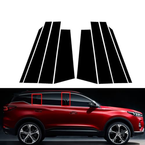 Pegatinas de pilar BC negros para coche Chery Tiggo 7 Pro de 2020 a 2022 2