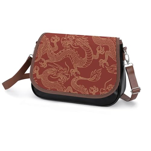 Sac messager dragons chinois et sac à main imperméable - 7