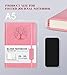 Blank Journal Notebook for Women Men, Pink A5 Unlined Journal for Writing Sketchbook, Hardcover Leather Unruled Jouranl Notebook for Work with 256Pages Thick Paper for Writing, Drawing, Sketching and