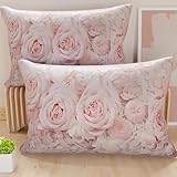 Petti Artigiani Italiani - Paar Kissenbezüge 40 x 80 cm aus Mikrofaser, Dekokissen für Schlafzimmer, Sofa, Wohnzimmer, Set mit 2 Kissenbezügen, Kissenbezug Shabby 340, 100% Made in Italy