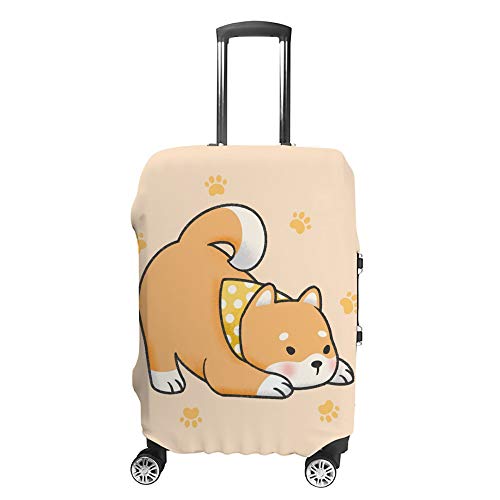 Housse de protection pour bagages anti-rayures motif chien jaune valise propre et repérable