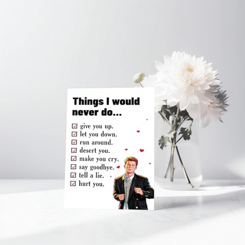 UUEFKTN Funny Anniversary Card for Men Women, Humorous Wedding Anniversary Card Gift for Couples Boyfriend Girlfriend Husband Wife Partner - Things I would never do... — view 4