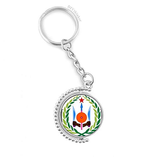 Porte-keyholder Djibouti emblème national rotatif pour cadeau souvenir