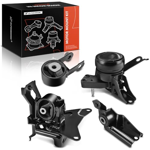 A-Premium 4PCS Engine Motor Mount Transmission Mount Torque Strut Mount Set Compatible with Toyota Yaris 2006-2011 2015-2017 L4 1.5L, Automatic Transmission, Replace# 1236421020, 1236437010