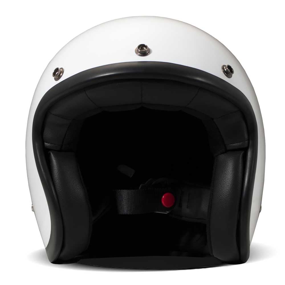 DMD Casco de moto retro sólido blanco abierto ECE22.06