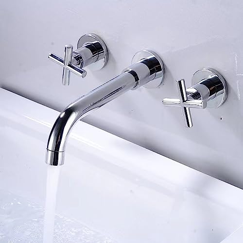Robinet encastré noir antique en cuivre pour vasque de salle de bain rétro chic