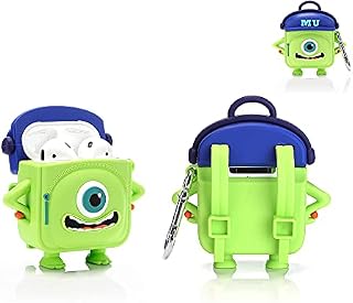 Derhom Airpods Silicone Case Funny Cute Cover Compatible for Apple Airpods 1&2[Bag Series] (Mike)