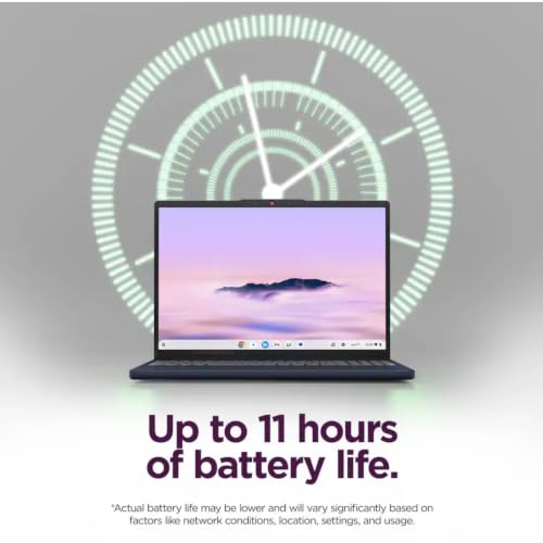 Image of Lenovo Chromebook Plus 15.3 inch 2K Touchscreen Laptop, Intel Core 3 N355, Integrated Intel Graphics, 8GB LPDDR5, 128GB UFS, Fingerprint Reader, Wi-Fi 6E, Chrome OS, Blue, EAT 128GB 5Gbps M.2 NGFF SSD