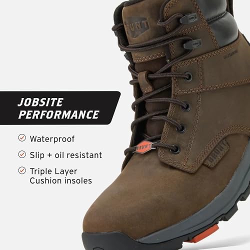 Image of BRUNT Kasparian (Soft Toe) - 6 inch Lightweight Waterproof Work Boot - EH Rated - Slip + Oil Resistant - Heat-Resistant Sole