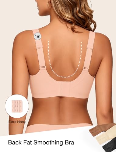 Image of Jelly Wireless Bras for Women No Underwire Push Up Seamless Full Coverage Bralettes Support Lift Everyday Bra