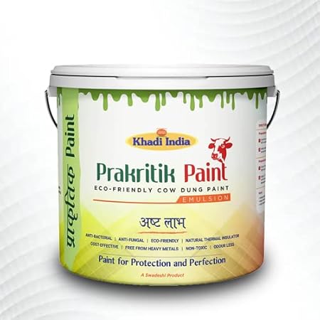 Khadi Prakritik Paint Exterior Emulsion - White - 5 L (SIDVIG & CO)