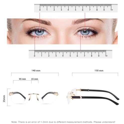 FUNGLASSES UV Protected Square Rimless Sunglasses CLEAR - Image 7