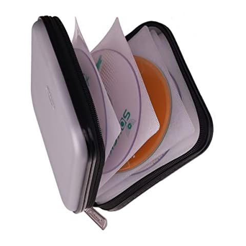 XiongYe CD DVD Wallet, 32 Capacity Heavy Duty, DVD CD Case Holder for Car,Portable DVD/VCD Storage Disk, Hard Shell Sturdy case, Car CD Disk Holder,Booklet, Blu-ray Wallet (32 Capacity,Silver) Cover