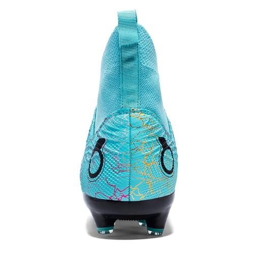 Image of Men's Soccer Shoes High-Top Soccer Cleats Outdoor Breathable Athletic Professional Spikes Youth Boys Football Shoes Unisex