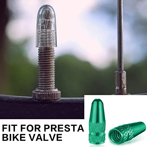 30 Pieces Bike Valve Caps Presta Valve Caps Alloy Bike Tire Valve Stem Caps Aluminum French Bicycle Air Tire Caps With 1 Clear Plastic Storage Box,10 Colors #TOP1