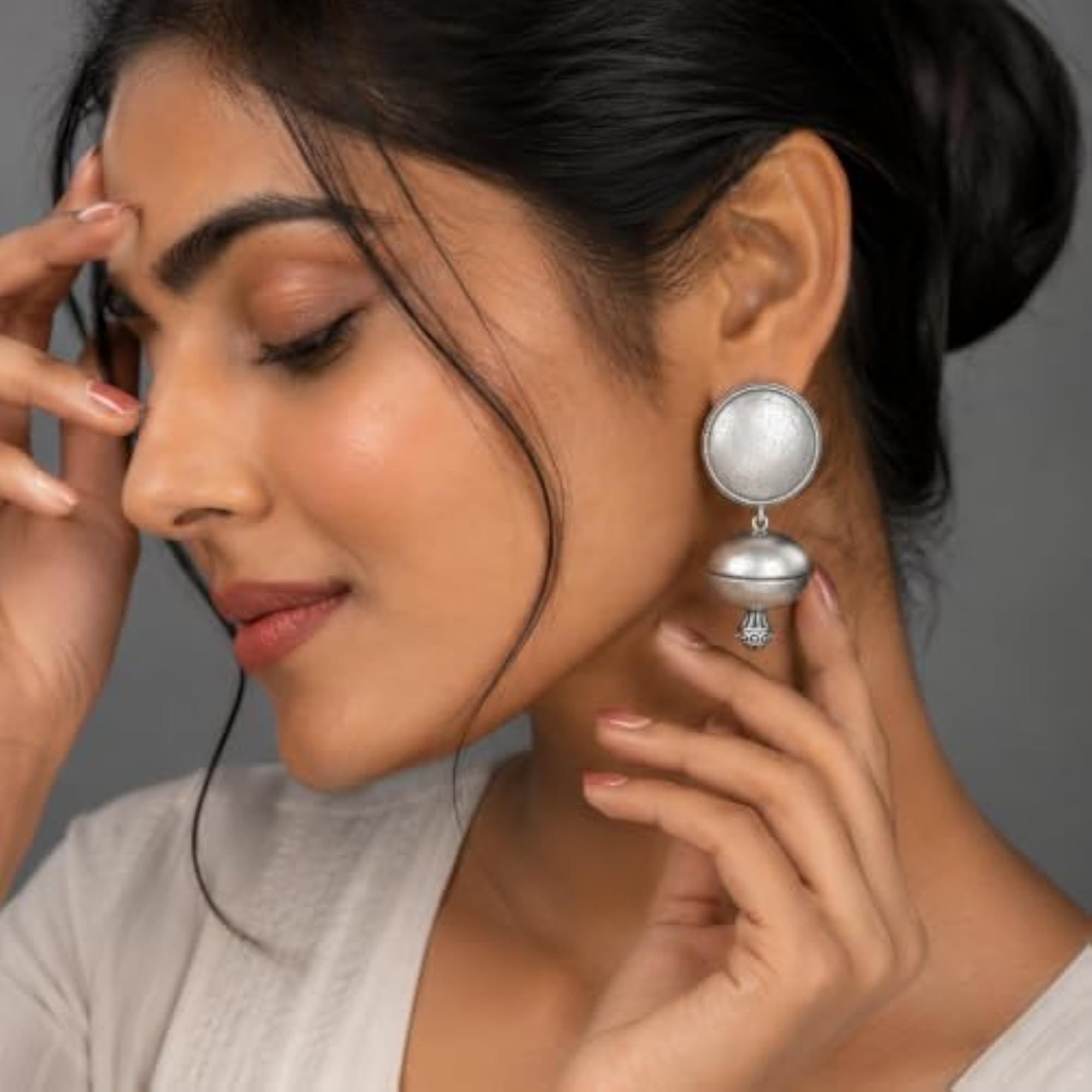 Oxidised German Silver Drop & Dangler Earrings for Women