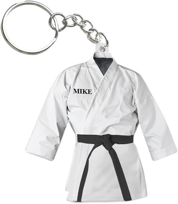 SOUFEEL Custom Acrylic Martial Arts Keychain, Personalized Name on 2D Printed Martial Arts Uniform