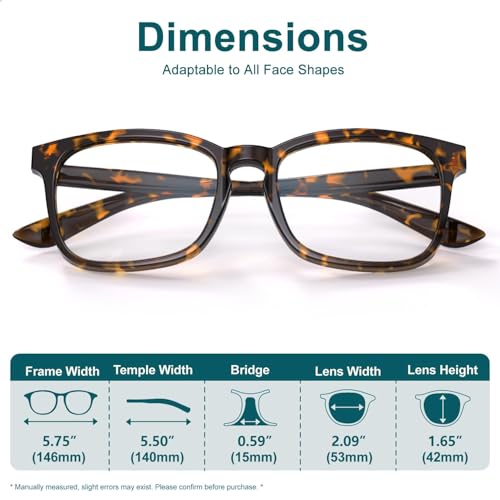 Image of Blue Light Glasses for Women Men Square Computer Glasses Anti Glare UV Blocking Vita