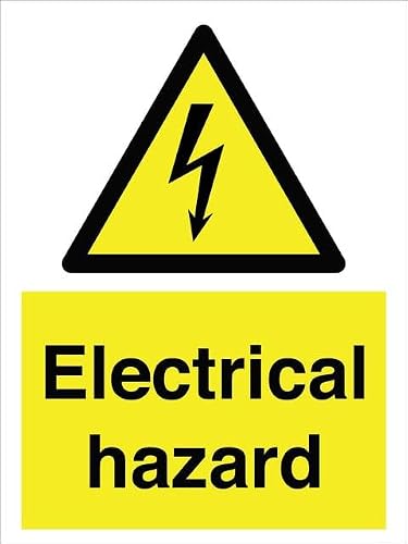 Xewazd A717 Rust-Free 8"X12" Aluminum Sign - Caution Electrical Hazard, Professional Graphics, Easy To Mount For Indoor & Outdoor Use