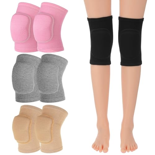 COMNICO 4 Pairs Volleyball Knee Pads for Dancers Soft Breathable Non-Slip Protective Knee Brace for...