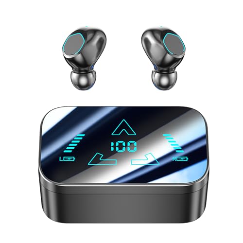 Image of Domars Wireless Earbuds, Ear Phones Wireless Earbuds,20000mAh Power Bank,58H Playback Bluetooth 5.3 Earbuds with ENC Noise Cancelling, Low Latency Gaming Headphones for iPhone Android (black)