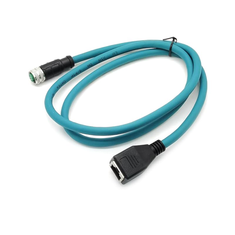 Cable Ethernet Industrial M12 8 Pin a RJ45 0.5m Cat6 miniatura 3