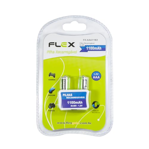 Pilhas Aaa Recarregáveis 1100 Mah Flex Gold C/ 4 Unidades