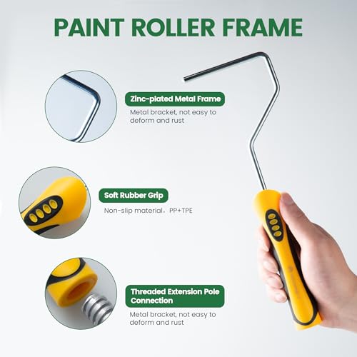 Image of Voomey 18 Pcs Paint Bucket Hand Held, Paint Cup 4 Inch, Paint Brush, Integrated Magnetic Brush Grip, Suitable for Decoration, Repairs, Small Paint and Coating Projects