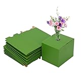 Tcatec 100 Pack Corrugated Cardboard Vase Box, Vase Boxes for 2.75 Inch Vases, Heavy Duty Flower Boxes for Arrangements, Pop-Up Florist Delivery Box