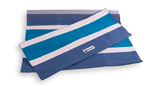 Cotton Yoga Rug by Bliss Peak. 3-in-1: Yoga Rug, Meditation Rug, and Joint Support. Handmade in India. Good for all Yoga styles - Yin, Restorative, Ashthanga, Mysore, Hot Yoga and More.