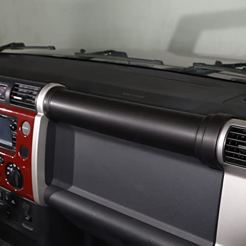 Image of Dashboard Center Console Trim Cover Compatible with Toyota FJ Cruiser 2007-2021 ABS Dashboard Dial Panel Cylindrical Trim Frame Accessories, 2PCS (Matt Black)