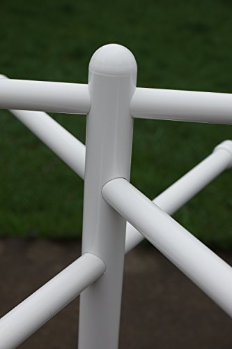 Outdoor Lamp Company Portable 3 Bar Towel Tree - White. Made in The USA for Pool, Spa and Home Use.