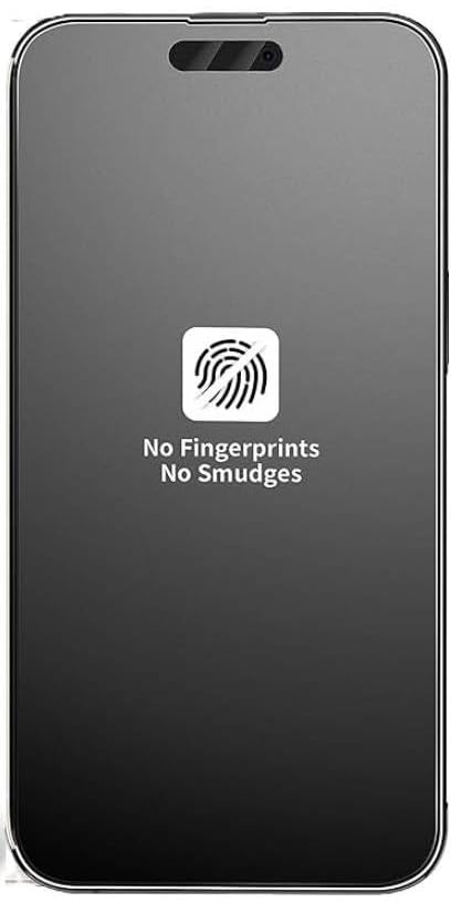 Image of DPJ Matte Anti-Glare Tempered Glass for iPhone 15 Pro Max (6.7 Inch) With Installation Kit | Military-Grade Screen Protector | Edge to Edge Coverage | Black [Matte] [Pack of 1]