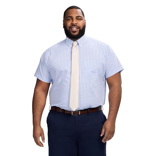 Chemise à manches courtes homme Izod au col boutonné anti-plis