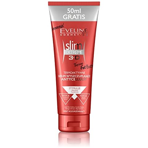 Eveline Cosmetics Slim Extreme 3D Thermoactive Anti-Cellulite Slimming Fat Burning Cream for Women | 250 ML | Body Shaping Extreme Formula | Warming Effect | Slim Legs, Waist and Flat Belly Cover