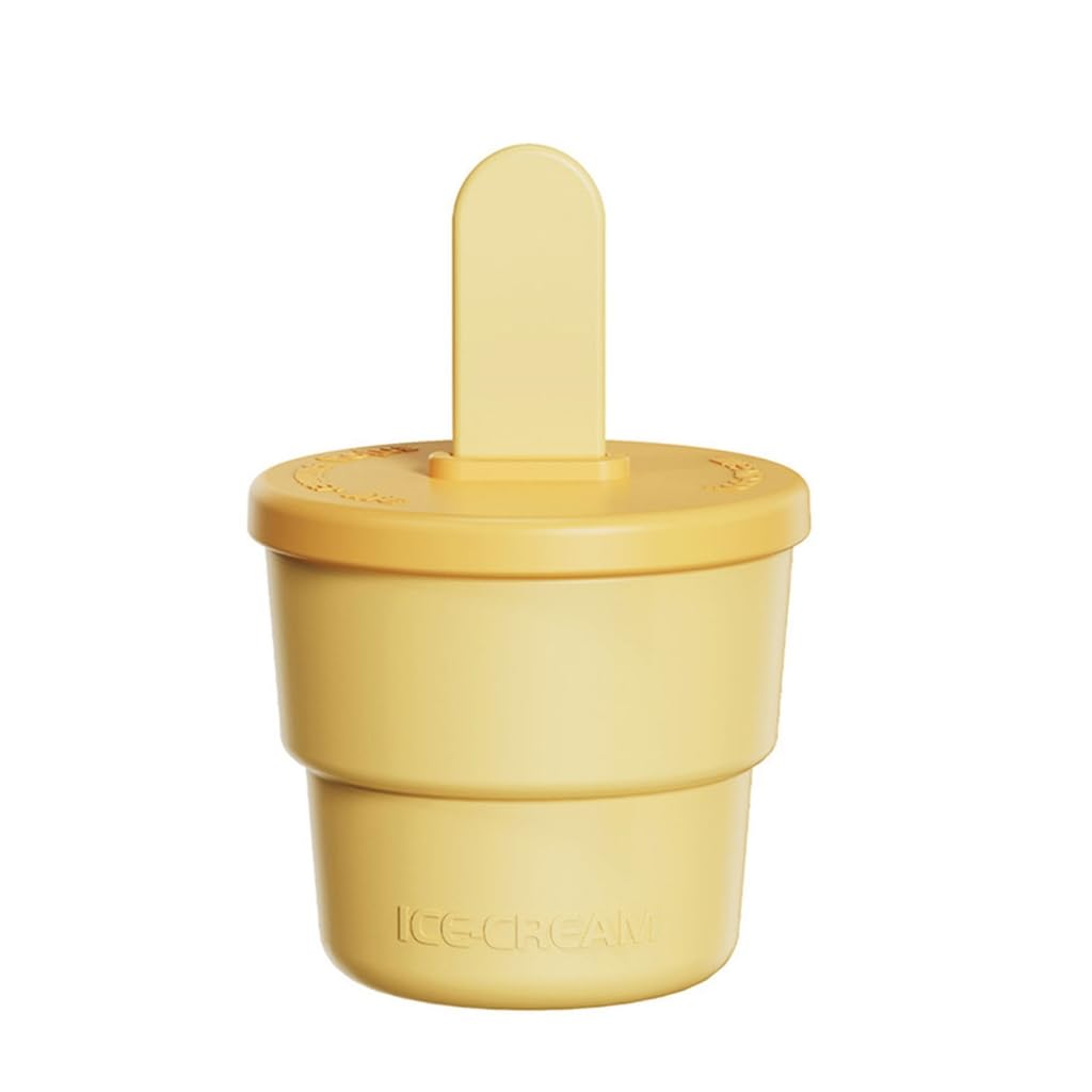 Moldes innovadores for hacer paletas de silicona fáciles de usar y moldes for helados,Moldes para helados(Yellow)