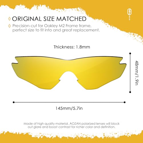 Image of ANSI Z87.1 Replacement Lenses For Oakley M2 Frame OO9212 Sunglass