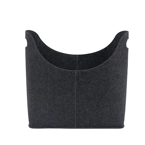 Firewood basket, felt basket Groß Filztasche Kaminholz, Kaminholztasche Faltbar Holzkorb Filzkorb Filz Shopper Einkaufstasche MultifunktionalKaminholztasche Kaminholz- Filztasche Maße 54 x 29 x 40 cm-2