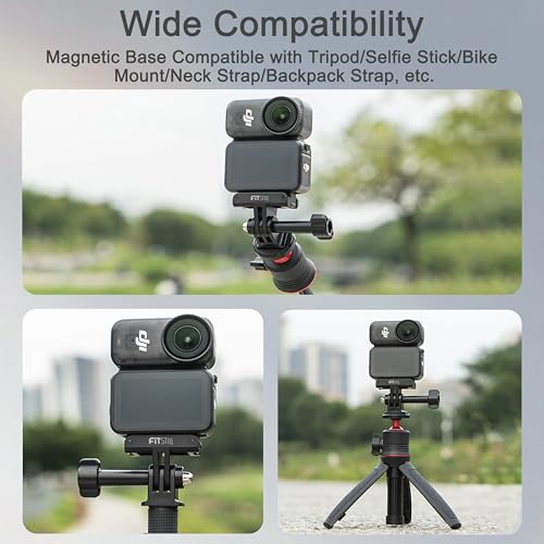 Disparo multiángulo estable con el adaptador magnético FiTSTILL para OSMO Action 6 7