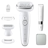 Braun Silk-épil 9, Epilator with Pivoting Head for Easy Hair Removal, Wet & Dry, Lasting Smooth Skin, with Lady Shaver Head & Trimmer Comb, 9-441, White/Silver with EU Plug - Image 6