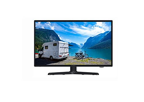 REFLEXION TV LEDW22iSB+ | Smart-TV | 22 Zoll | für Wohnmobile und Wohnwagen | 12V KFZ-Adapter | mit Soundbar | Full-HD Auflösung | HDMI, WLAN, Bluetooth | erschütterungsfest, schwarz